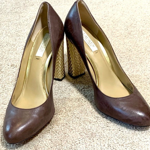 Ralph Lauren Brown Leather Pumps, Size 9 - EUC - Picture 2 of 9